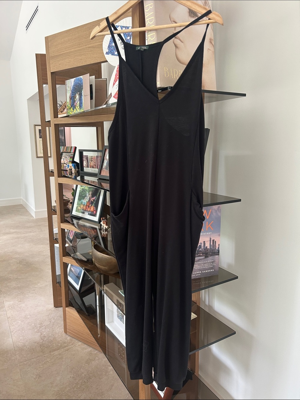 wild fable Black Sleeveless V-Neck Jumpsuit